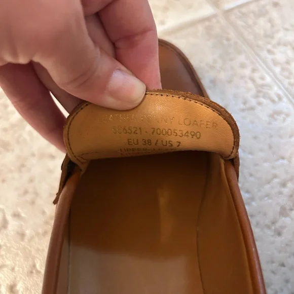 NWT Banana Republic NAVARRE PENNY LOAFER Cognac Leather Loafers Women Size 7 - Picture 12 of 14